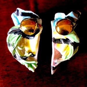 Signed Artsy pierced earrings